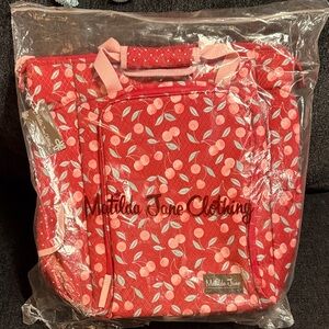 Matilda Jane Cherry Print Tote Bag - Red and Pink
